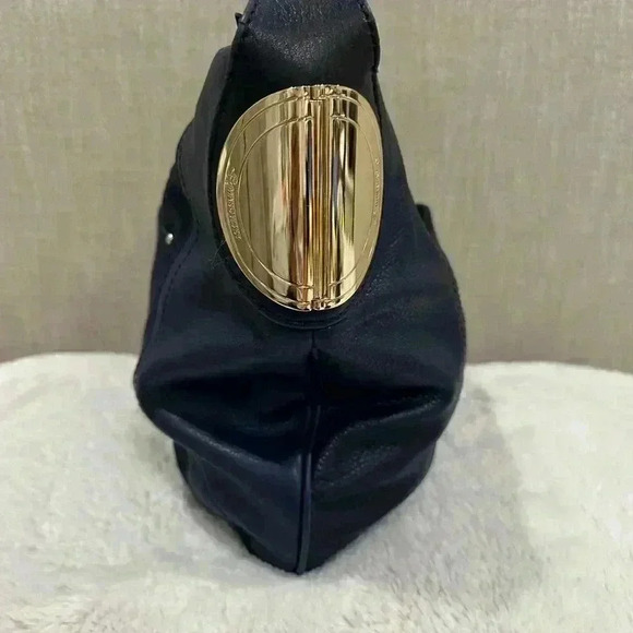 Timeless B Makowsky Giamma00 Blue Suede Leather Hobo Shoulder Handbag Purse - Picture 3 of 8